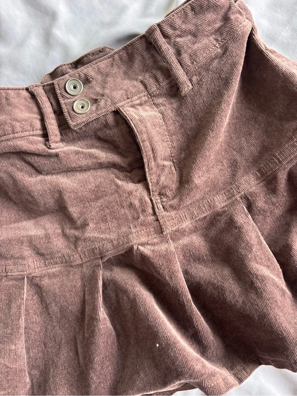 The Children’s Place Corduroy Brown Ruffle Mini Skort Size 14 Girls (Fits 10/12)